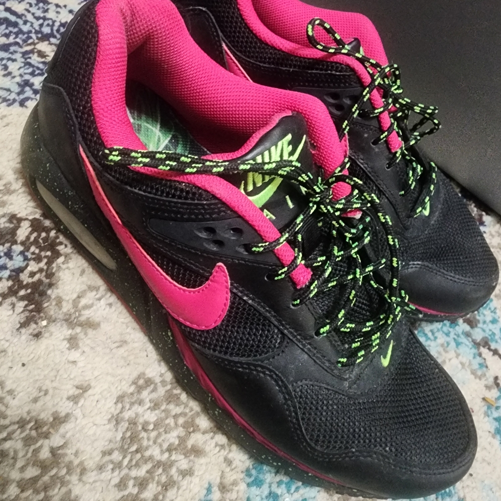 Nike Black and Pink Sneakers with Vibrant Accents